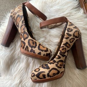 Sam Edelman Leopard Calf Hair Pumps